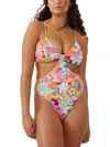 Cotton On Womens Cut-out Knot One-piece Swimsuit In Multi