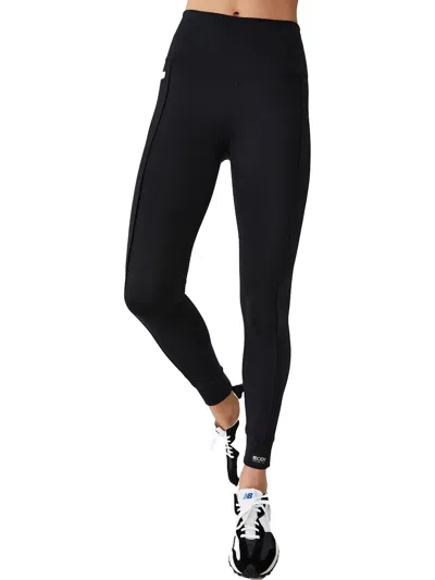 Cotton On Womens Fitness Activewear Athletic Leggings In Black