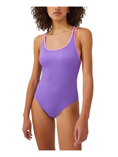 Cotton On Womens Solid Cheeky One-piece Swimsuit In Multi