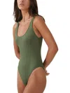 Cotton On Womens Striped Scoop Neck One-piece Swimsuit In Multi