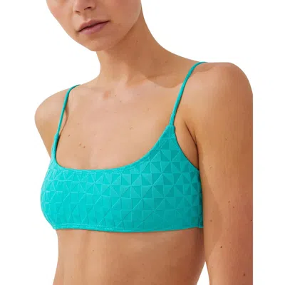 Cotton On Womens Texured Removable Padding Bikini Swim Top In Multi