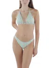 Cotton On Womens Triangle Polyester Bikini Swim Top In Blue