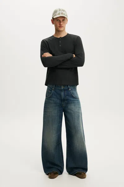 Cotton On Y2k Super Baggy Jean In Y2k Jet Blue