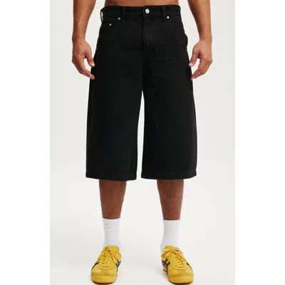 Cotton On Y2k Super Wide Jort In Black