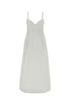 Co Poplin Midi Dress Spaghetti Strap Design In White