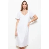 COTTON REAL COTTON REAL GABBY NIGHTDRESS IN WHITE