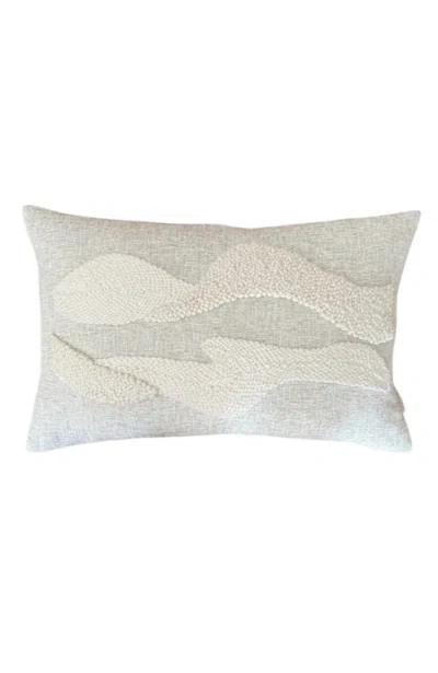 Cotton Tree Punch Needle Pillow- Landscapes Pattern In Natural / Charcoal - Pattern 3