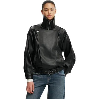 Cotton:on Cove Biker Jacket In Black