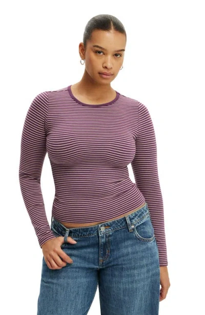 Cotton:on Everyday Smooth Long Sleeve In Purple