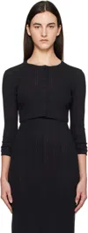 Cou Cou Black 'the Crop Cardi' Cardigan In 002 Black