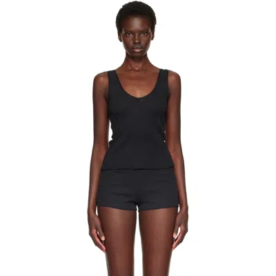 Cou Cou Black 'the Scoop' Tank Top