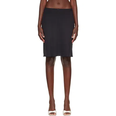 Cou Cou Black 'the Slip' Midi Skirt