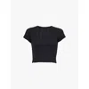 Cou Cou Intimates The Cropped Baby Tee In Black