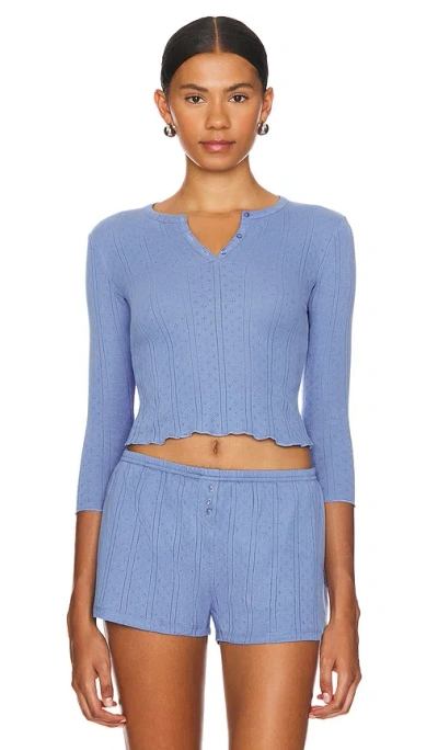 Cou Cou Intimates The Baby Henley Top In Blue