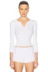 Cou Cou Intimates The Baby Henley Top In White