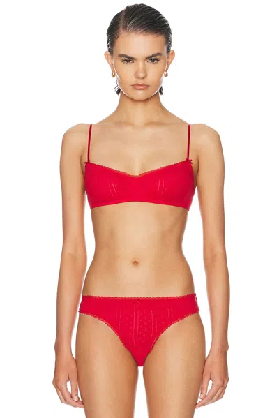 Cou Cou Intimates The Balconette Bra In Red