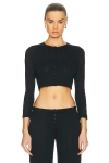 Cou Cou Intimates Womens 2black Pointelle Cropped Organic-cotton Cardigan In Black