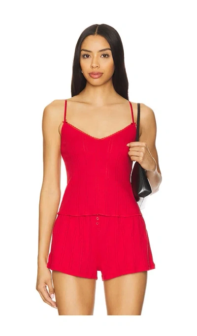 Cou Cou Intimates The Long Cami Top In Red