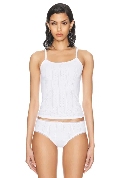 Cou Cou Intimates The Picot Tank Top In White