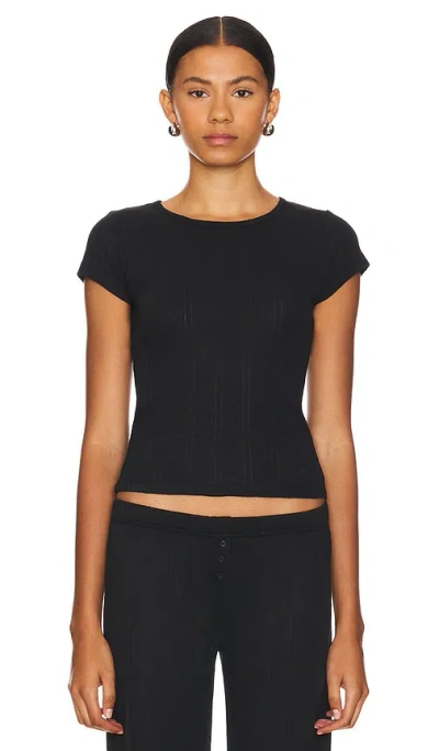 Cou Cou Intimates The Regular Baby Tee In Black