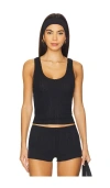 Cou Cou Intimates The Scoop Tank Top In Black
