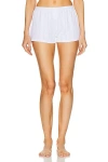 Cou Cou Intimates Womens 001 White Pointelle High-rise Organic-cotton Shorts