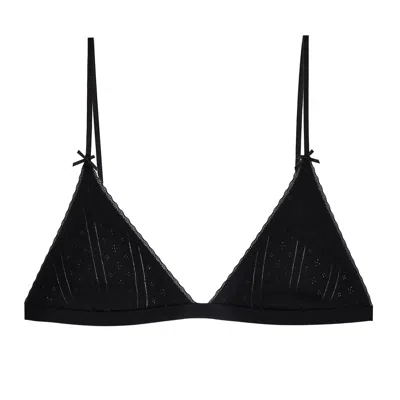 Cou Cou Intimates The Triangle Bralette In Black