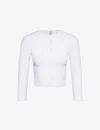 Cou Cou Intimates Womens 001 White Baby Slim-fit Organic-cotton Pyjama Top In 001 White