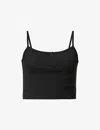 Cou Cou Intimates Womens 2black Picot Bow-embellished Organic-cotton Top In 2black