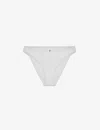 Cou Cou Intimates Pointelle High-rise Organic-cotton Briefs In White