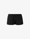 Cou Cou Intimates Womens 2black Pointelle Knitted Organic-cotton Shorts In Black