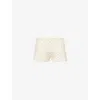 Cou Cou Intimates Womens  Pointelle-pattern Mid-rise Organic-cotton Shorts In English Rose
