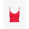 Cou Cou Intimates The Long Cami Top In Cherry Red