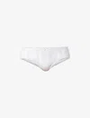 Cou Cou Intimates Womens 001 White The Cosy Pointelle-pattern Organic-cotton Briefs In 001 White