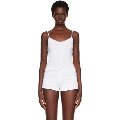 Cou Cou White 'the Long Cami' Camisole