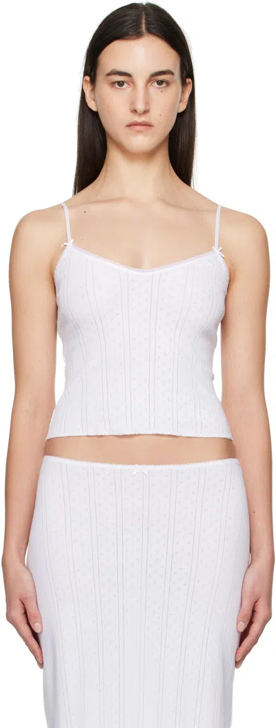 Cou Cou White 'the Long' Camisole In 001 White