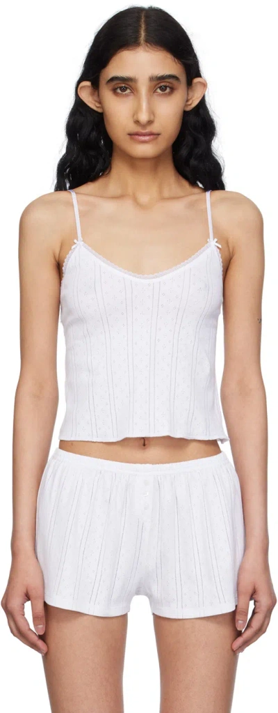 COU COU WHITE 'THE LONG' CAMISOLE 