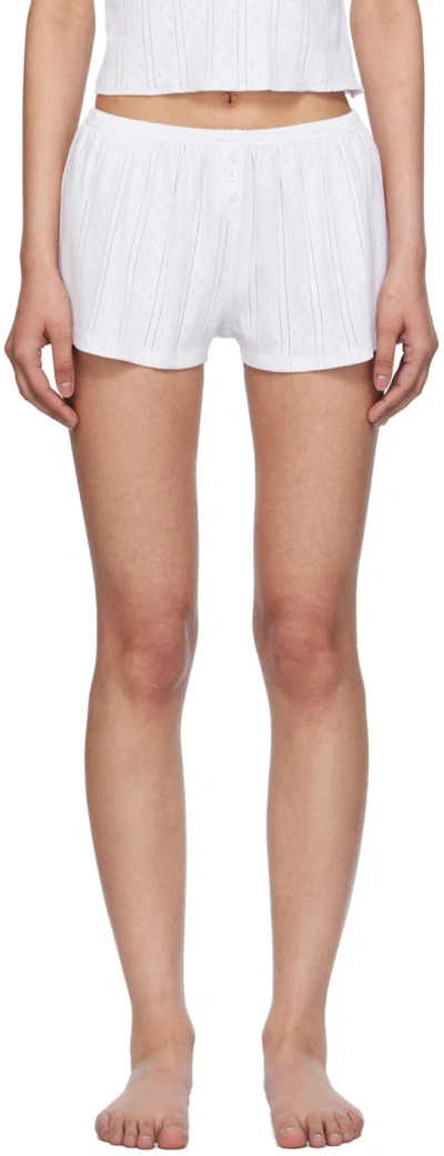 Cou Cou White 'the Short' Shorts