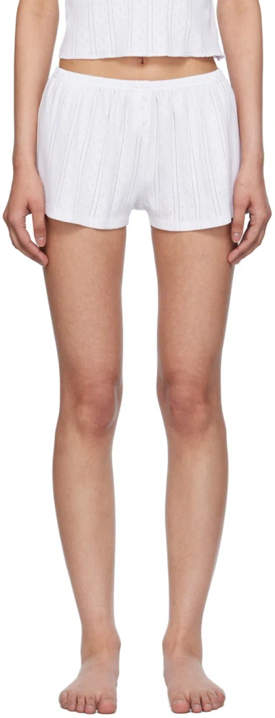 Cou Cou White 'the Slip' Midi Skirt In 001 White