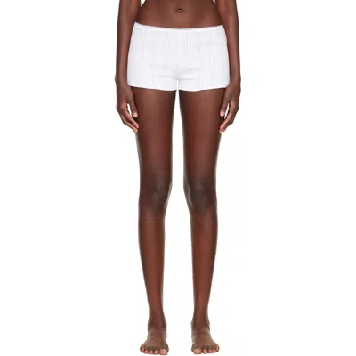 Cou Cou White 'the Teeny Tiny' Shorts