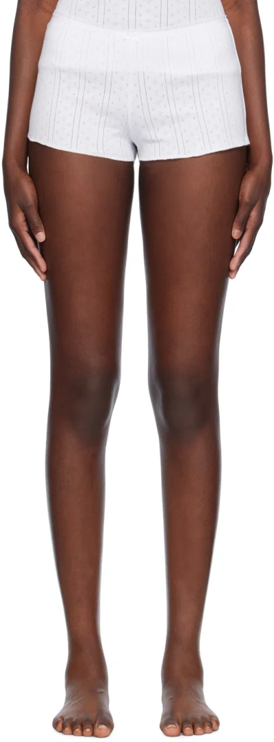 Cou Cou White 'the Teeny Tiny' Shorts