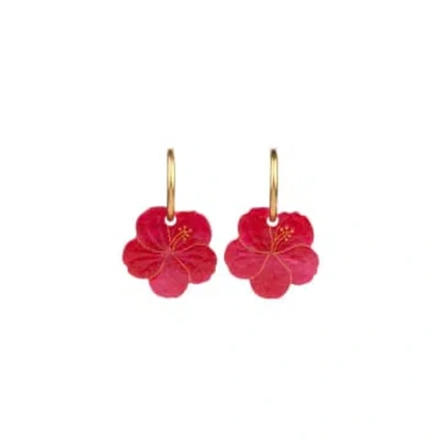 Coucou Suzette Hibiscus Earrings In Gold