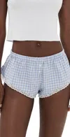 Coucou The Boxette Shorts Blue Check In Blue