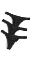 Coucou The Thong 3 Pack In Black