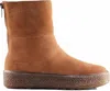 Cougar Button Lambswool Bootie In Oak Suede In Multi