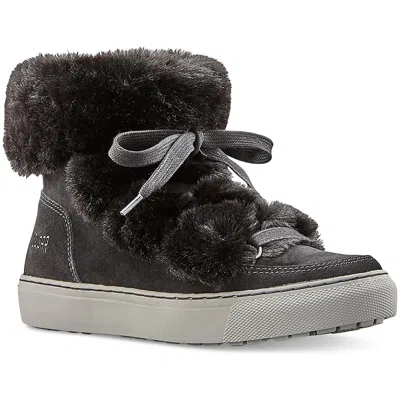 Cougar Dasha Womens Suede Lace Up Booties In Black