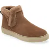 Cougar Duffy Womens Synthetic Faux Fur Trim Ankle Boots In Draft Suede