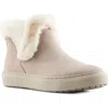 Cougar Duffy Faux Fur Trim Waterproof Bootie In Mushroom