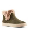 Cougar Duffy Womens Synthetic Faux Fur Trim Ankle Boots In Green