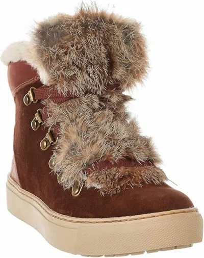 Cougar Women's Dani Suede Winter Sneaker In Chestnut In Brown